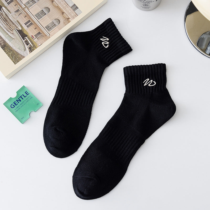 Mens Mid-Tube Sports Mesh Socks - Mixed Color (5 Pairs)