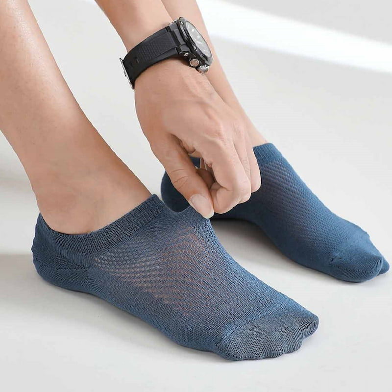 Antibacterial Soft Cotton Short Socks - Mixed Color (5 Pair)