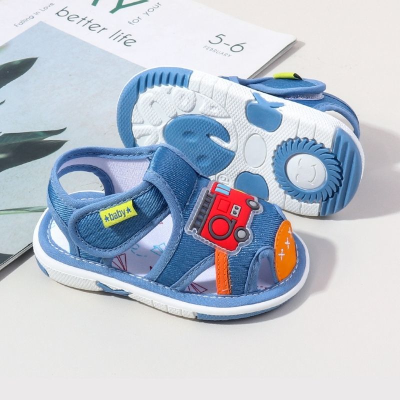 Closed-Toe Non-slip Kids Soft Mesh Sandal - Blue