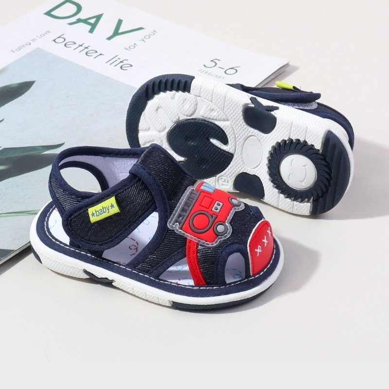 Closed-Toe Non-slip Kids Soft Mesh Sandal - Dark Blue