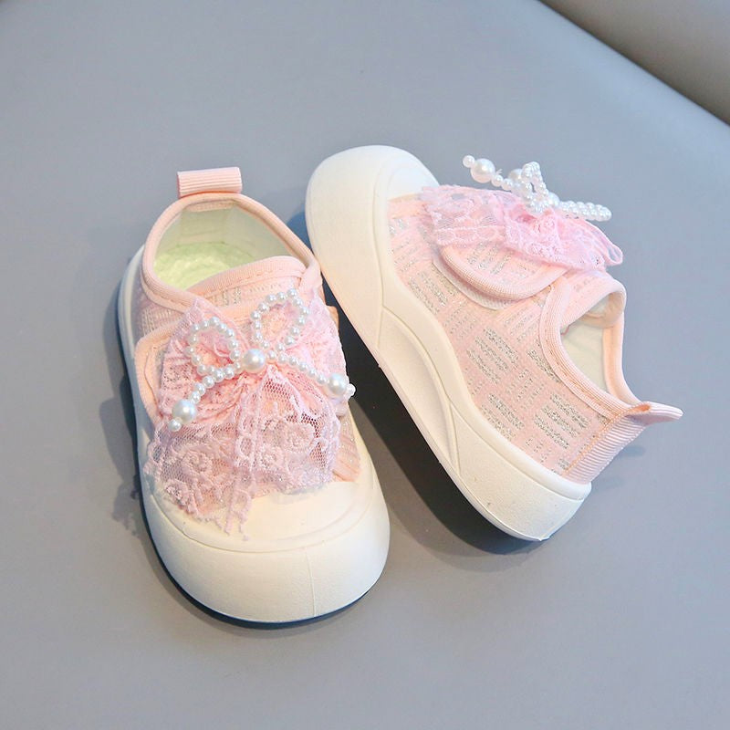 Fairy Bow Soft Girl Kids Fancy Casual Shoe - Pink