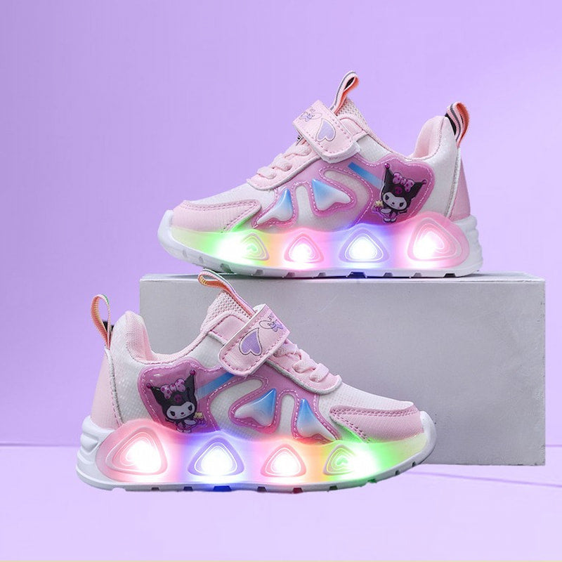 Glowing Princess Soft Girl Kids Casual Shoe - Pink