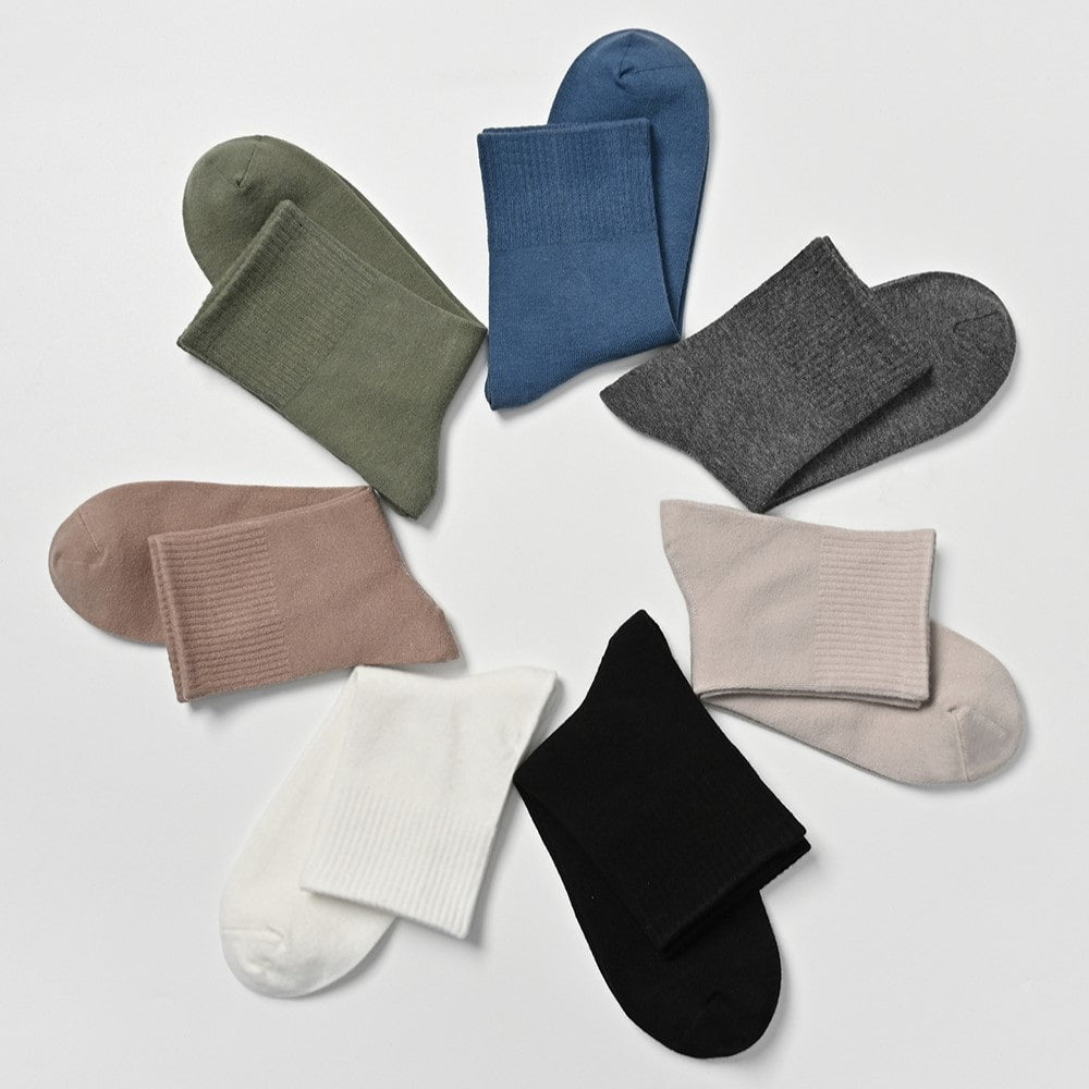 Mans Pure Cotton Soft Long Socks - Mixed Color (5 Pair)