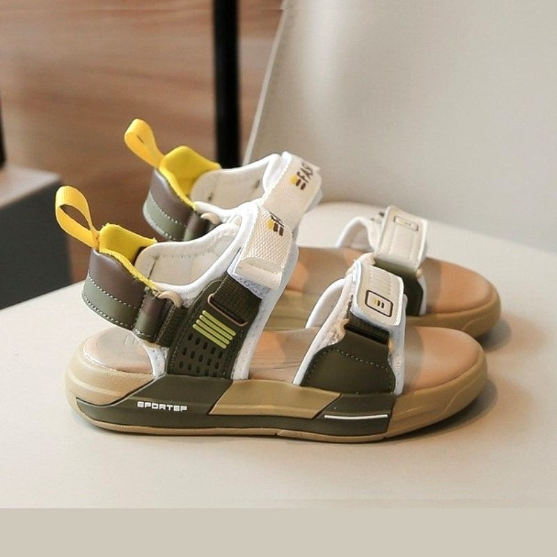 Summer Trend Lightweight Kids Outdoor Sandal - White Green