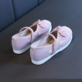 Ancient Chinese Style Girl Kids Ethnic Shoe - Purple