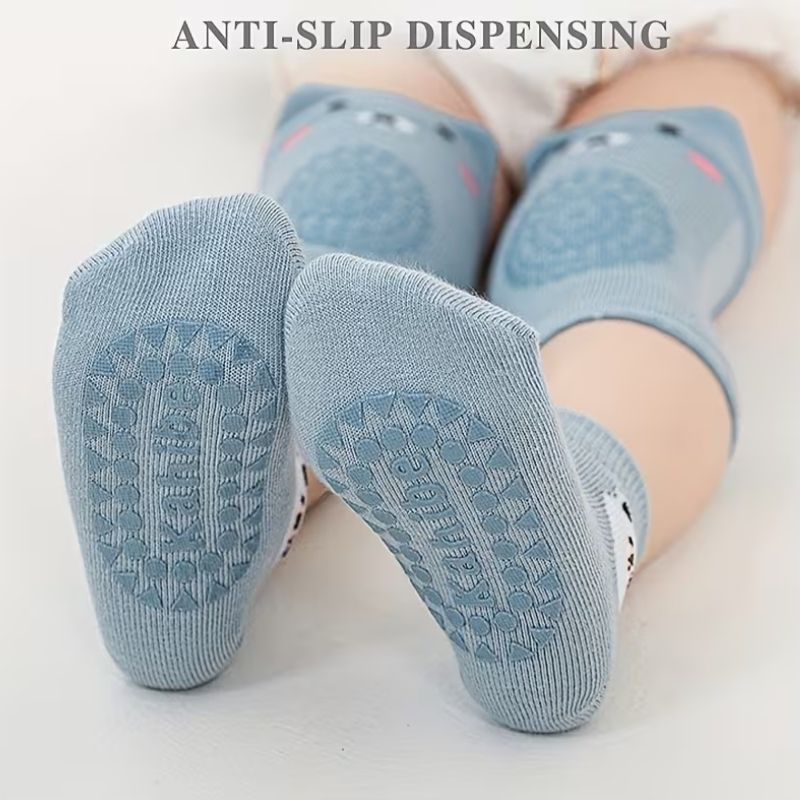 Anti-slip Soft 1.5 Year Baby Floor Socks Set - Mixed Color (5 Pair)