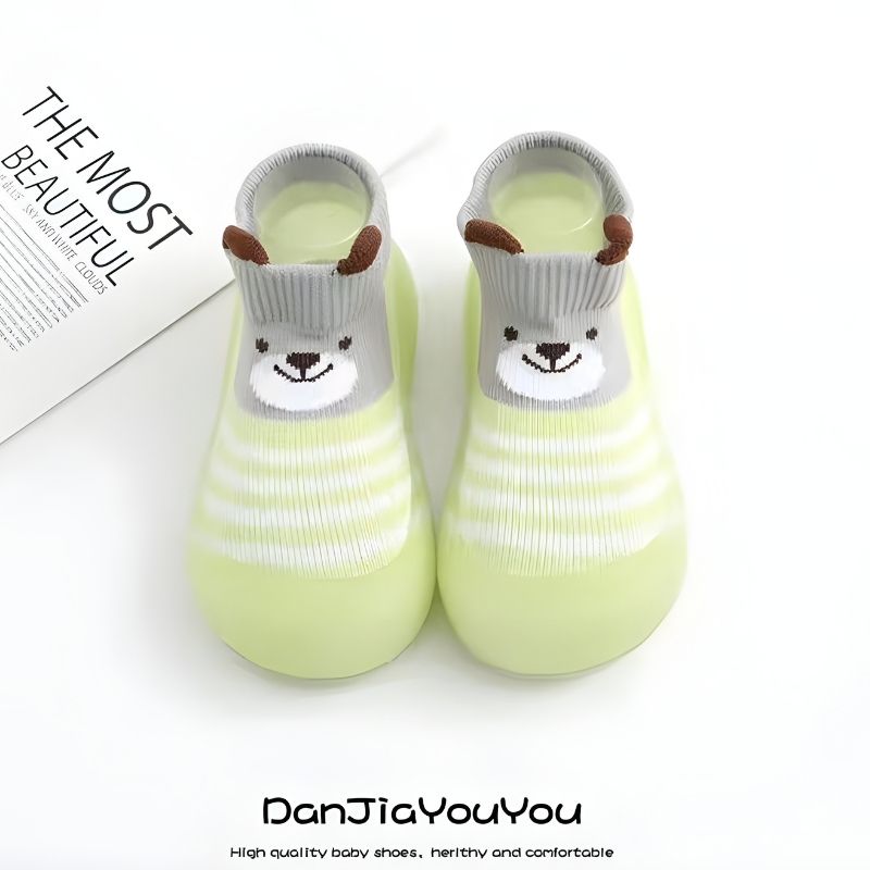 Anti-slip Soft Toddlers Cartoon Sock Shoe - Green