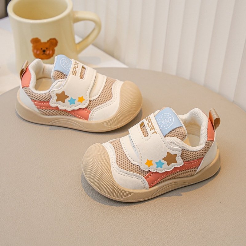 Breathable Non-slip Soft Mesh Kids Casual Shoe - Khaki
