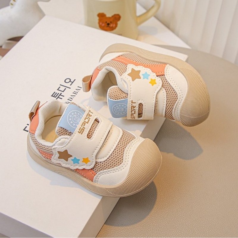 Breathable Non-slip Soft Mesh Kids Casual Shoe - Khaki