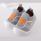 Breathable Soft Bottom Kids Slip-on Casual Shoe - Gray