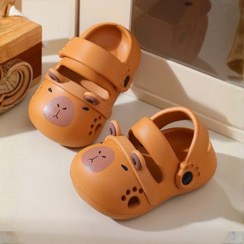 Capybara Non-slip Kids Cartoon Clog Shoe - Brown