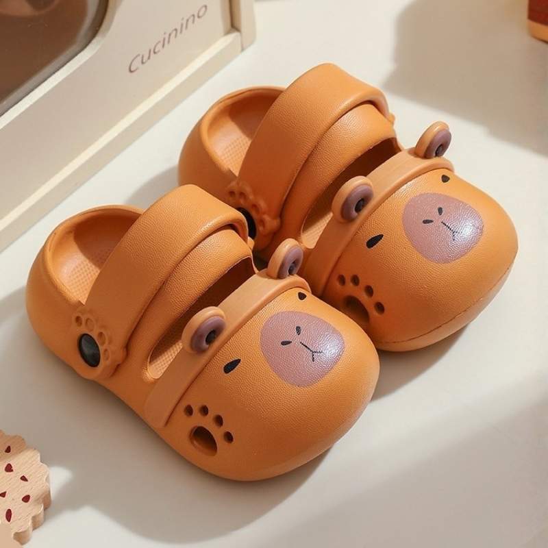 Capybara Non-slip Kids Cartoon Clog Shoe - Brown