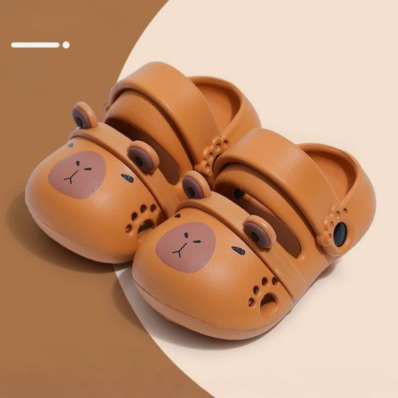 Capybara Non-slip Kids Cartoon Clog Shoe - Brown