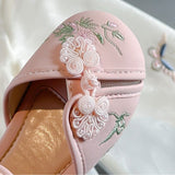 Chinese Style Girl Kids Ethnic Dress Sandal - Pink