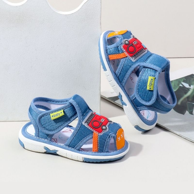 Closed-Toe Non-slip Kids Soft Mesh Sandal - Blue