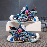 Closed Toe Soft Glowing Spider-Man Kids Sandal - Blue