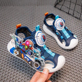 Closed Toe Soft Glowing Spider-Man Kids Sandal - Blue