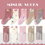 Colorful Cartoon Non-slip 1-3 Years Baby Floor Socks – Mixed Color (5 Pair)