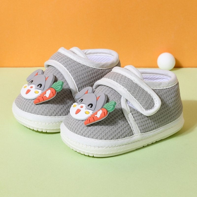 Cute Rabbit Soft Newborn Baby Shoe - Gray