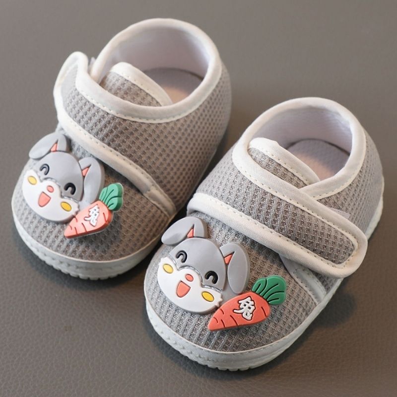 Cute Rabbit Soft Newborn Baby Shoe - Gray