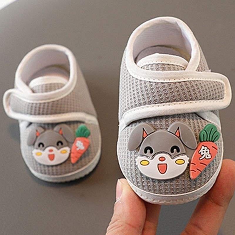 Cute Rabbit Soft Newborn Baby Shoe - Gray