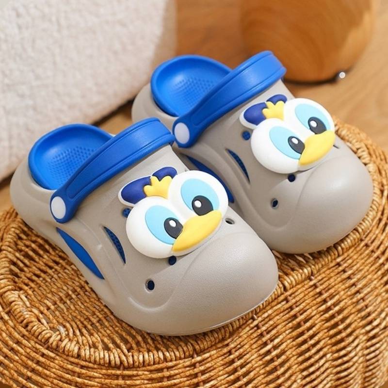 Donald Duck Non-slip Kids Cartoon Clog Shoe - Gray Blue