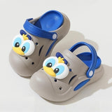 Donald Duck Non-slip Kids Cartoon Clog Shoe - Gray Blue
