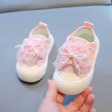 Fairy Bow Soft Girl Kids Fancy Casual Shoe - Pink