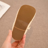 French Style Soft Cute Pearl Princess Shoe - Beige