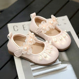 French Style Soft Flower Pearl Baby Girl Shoe - Pink