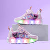 Glowing Princess Soft Girl Kids Casual Shoe - Pink