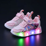 Glowing Princess Soft Girl Kids Casual Shoe - Pink