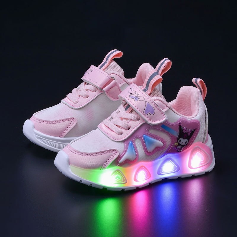 Glowing Princess Soft Girl Kids Casual Shoe - Pink