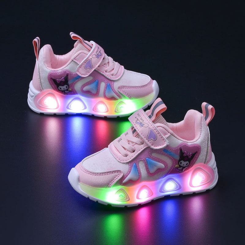 Glowing Princess Soft Girl Kids Casual Shoe - Pink