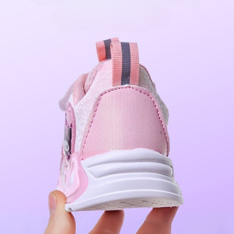Glowing Princess Soft Girl Kids Casual Shoe - Pink