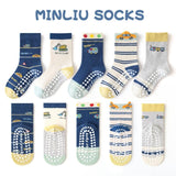 Haibin Didi Auto Non-slip 1-3 Years Baby Floor Socks – Mixed Color (5 Pair)