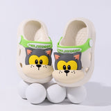 Kitten Head Lightweight Kids Cute Clog Shoe - Beige