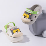 Kitten Head Lightweight Kids Cute Clog Shoe - Beige