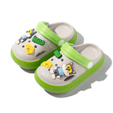 Lightweight Non-slip Kids Cartoon Clog Shoe - Gray Green