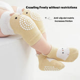 Non-slip Soft 1.5 Year Baby Socks with Knee Pads - Mixed Color (5 Pair)
