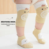 Non-slip Soft 1.5 Year Baby Socks with Knee Pads - Mixed Color (5 Pair)