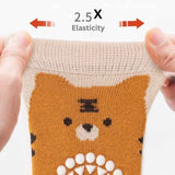 Non-slip Soft 1.5 Year Baby Socks with Knee Pads - Mixed Color (5 Pair)