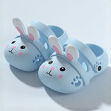 Rabbit Non-slip Soft Kids Cartoon Clog Shoe - Blue