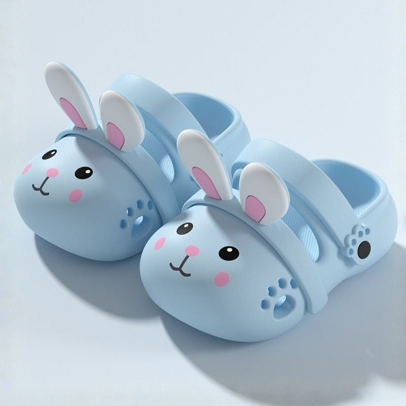 Rabbit Non-slip Soft Kids Cartoon Clog Shoe - Blue