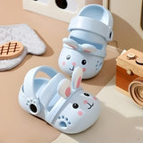 Rabbit Non-slip Soft Kids Cartoon Clog Shoe - Blue
