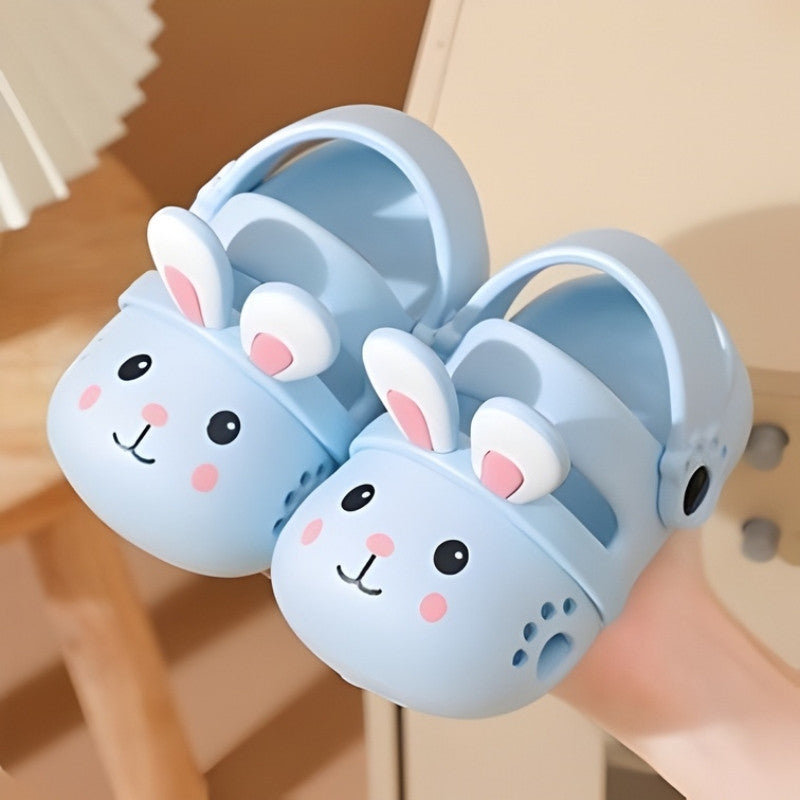 Rabbit Non-slip Soft Kids Cartoon Clog Shoe - Blue