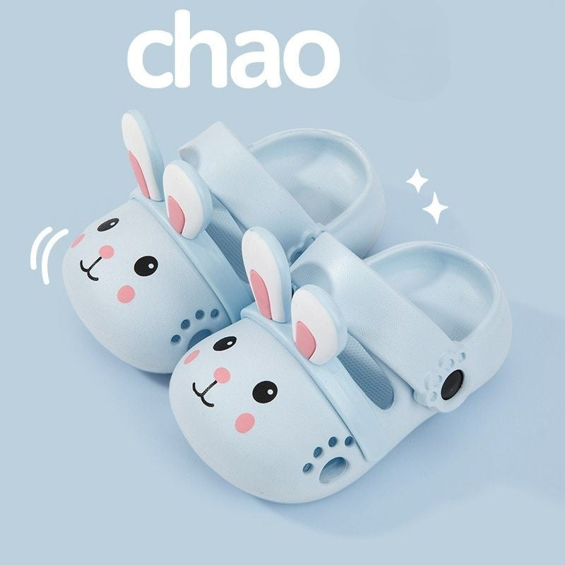 Rabbit Non-slip Soft Kids Cartoon Clog Shoe - Blue