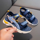Retro Style Cosy Kids Outdoor Casual Sandal - Dark Blue