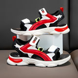Retro Style Cosy Kids Outdoor Casual Sandal - White Red