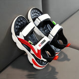 Retro Style Cosy Kids Outdoor Casual Sandal - White Red